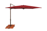Simply Shade - Treasure Garden Skye 8.6' Square, with Cross Bar Stand in Solefin Fabric Really Red / Bronze  8.6' Square