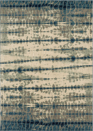 Karastan Rugs Shibori Stripe Indigo 9' 6" x 12' 11" Area Rug