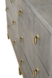 Essentials for Living Traditions Strand Shagreen 6-Drawer Double Dresser 6122.GRY-SHG/GLD