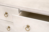 Essentials for Living Traditions Strand Shagreen 6-Drawer Double Dresser 6122.WHT-SHG/GLD