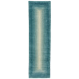 Trans-Ocean Liora Manne Tivoli Dream Border Contemporary Indoor Hand Tufted 100% Wool Pile Rug Aqua 2' x 7'6"