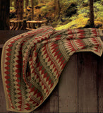 HiEnd Accents Wilderness Ridge Knitted Throw Blanket TR5002-OS-OC Red, Tan 100% cotton 50x60x0.5