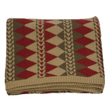 HiEnd Accents Wilderness Ridge Knitted Throw Blanket TR5002-OS-OC Red, Tan 100% cotton 50x60x0.5
