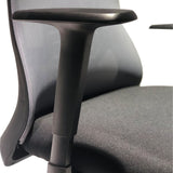 Benzara Mesh Back Adjustable Ergonomic Office Swivel Chair with Padded Seat and Casters, Black and Gray UPT-230098 Black and Gray Plywood, Nylon, Metal, Foam, and Fabric UPT-230098