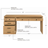 Victor Desk 1 File Cabinet Natural