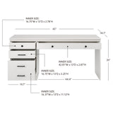 Victor Desk 1 File Cabinet Whitewash