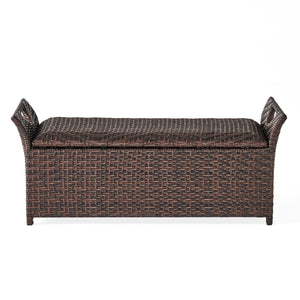 Wing Outdoor Storage Bench Noble House