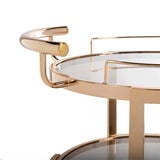 Safavieh Rio 3 Tier Round Bar Cart Gold / Tea Metal/Glass BCT8002A 889048235519
