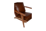 Porter Designs Corvallis Solid Sheesham Wood Modern Accent Chair Natural 02-108-06-0440