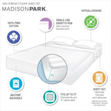 Madison Park 600 Thread Count Casual 100% Pima Cotton Sateen Antimicrobial Sheet Set MP20-8005