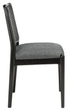 Reinhardt Rattan Dining Chair Black / Grey Wood DCH8800C-SET2