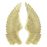 Contemporary Resin Set of 2 -  Angel Wings Wall Accent, Gold