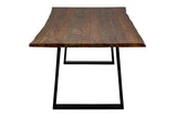 Porter Designs Manzanita Live Edge Solid Acacia Wood Natural Dining Table Brown 07-196-01-7240T-KIT