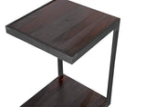 Porter Designs Manzanita Live Edge Solid Acacia Wood Natural End Table Brown 05-196-12-2428M