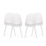 Posey Outdoor Modern Dining Chair (Set of 4)