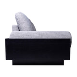 Sagebrook Home Contemporary 3- Seater Bolster Sofa - Black Wood Base - Tan/blk 17046-02 Brown/black Non-woven Fabric