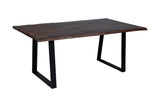 Porter Designs Manzanita Live Edge Solid Acacia Wood Natural Dining Table Gray 07-196-01-DT82MT-KIT