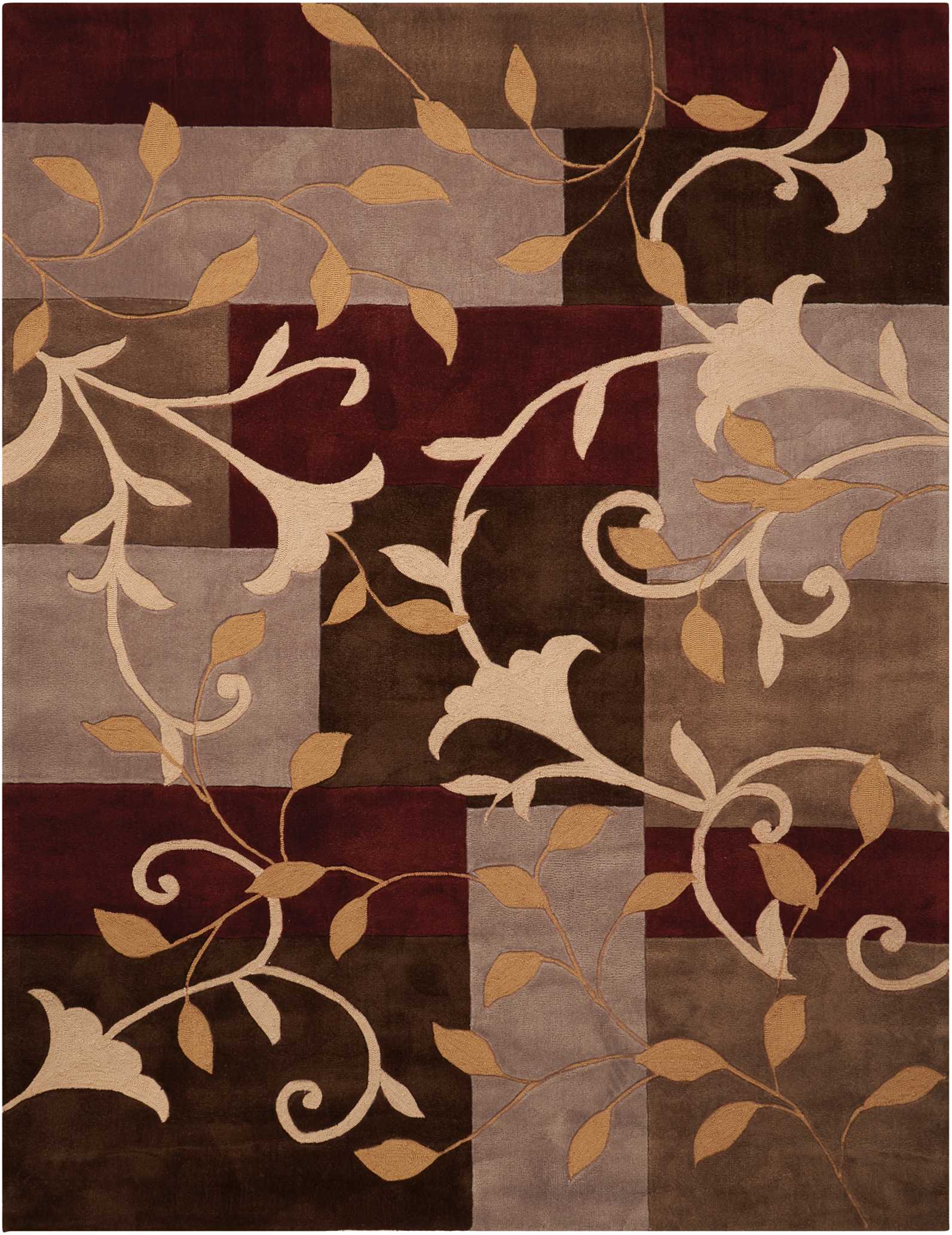 Nourison Contour Chocolate 8 ft. x 11 ft. Industrial Distressed