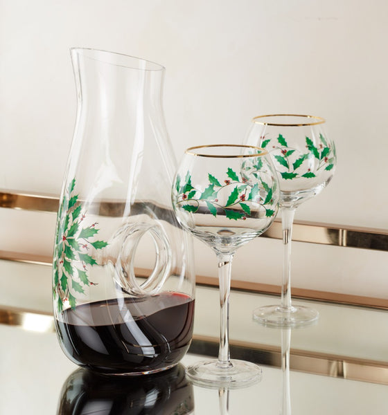 Holiday 3-Piece Decanter & Wine Glasses Set – English Elm