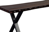 Porter Designs Manzanita Live Edge Solid Acacia Wood Natural Dining Bench Gray 07-196-13-BN58MX-KIT