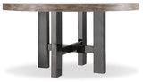Hooker Furniture Curata Modern-Contemporary 60in Round Dining Table in Rubberwood Solids with White Oak Veneers and Metal 1600-75201-MWD