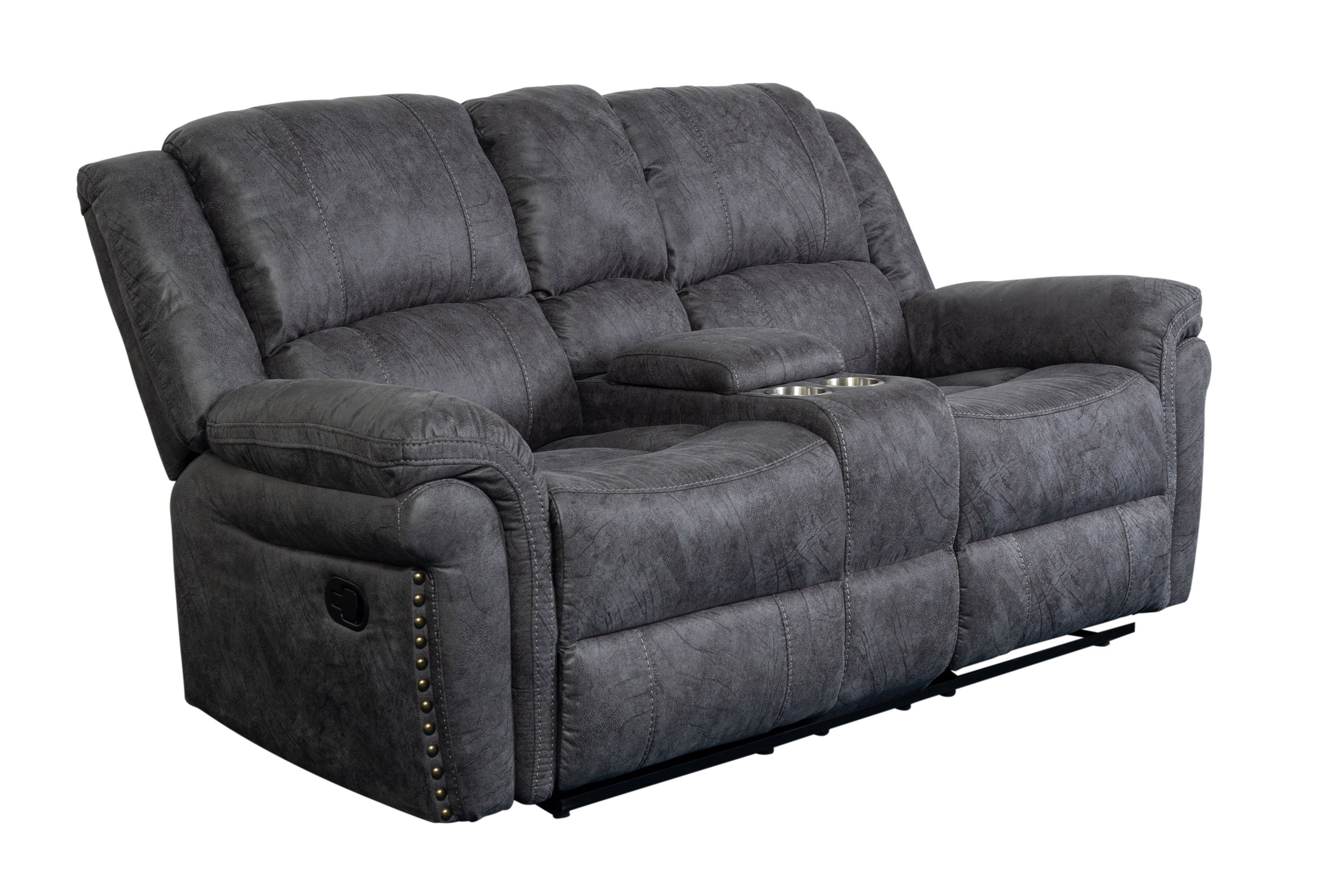 Socorro Motion Loveseat - Luxurious Gray Recliner with Padded Comfort