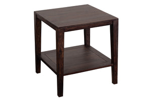 Porter Designs Fall River Solid Sheesham Wood Contemporary End Table Gray 05-117-25-4897