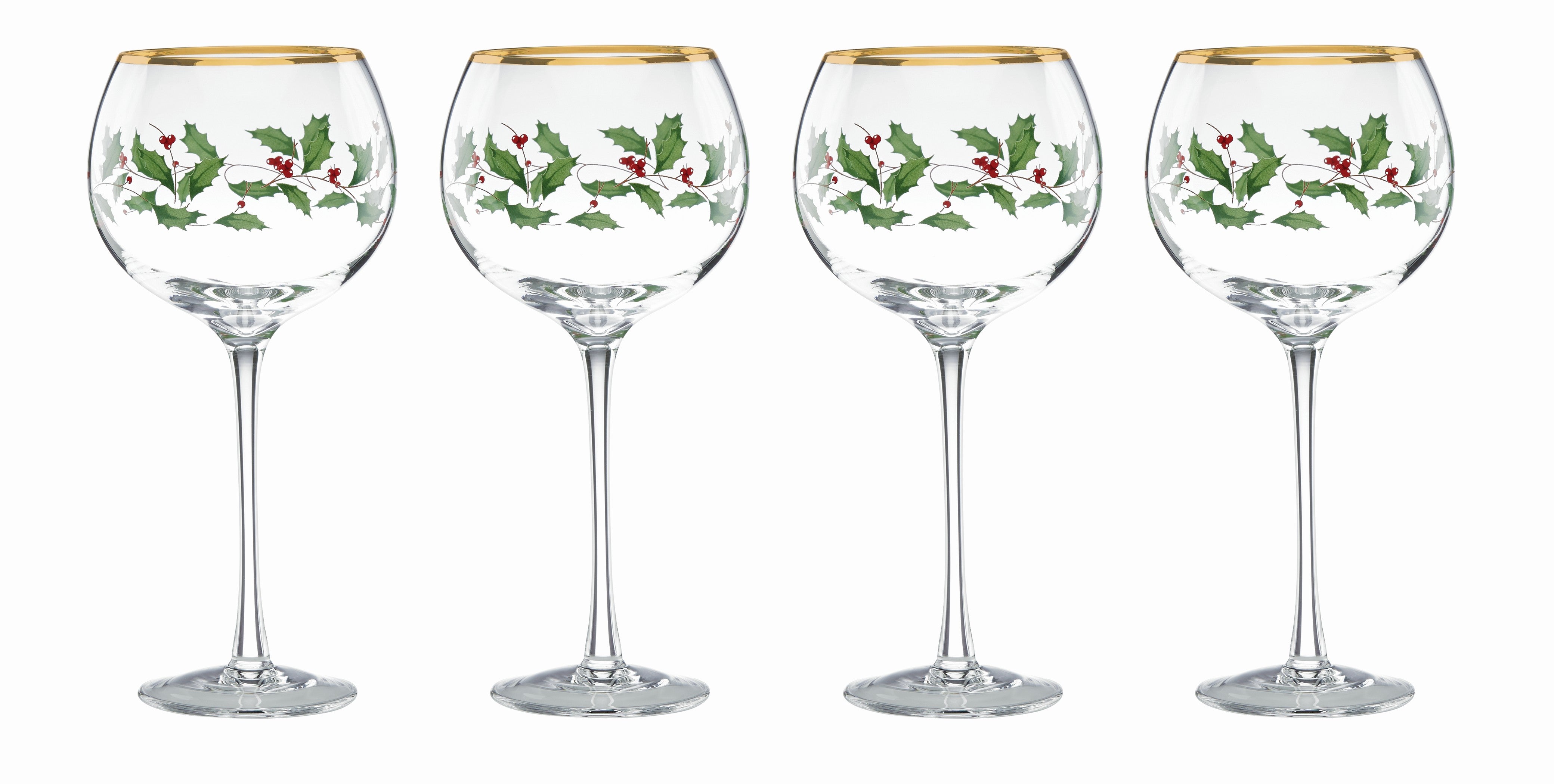 Holiday 4-Piece Wine Glass Set – English Elm