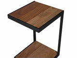 Porter Designs Manzanita Live Edge Solid Acacia Wood Natural End Table Natural 05-196-12-2418N