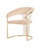 VIG Furniture Modrest Linda - Modern Beige Velvet and Gold Dining Chair VGZA-Y429-BEI-DC