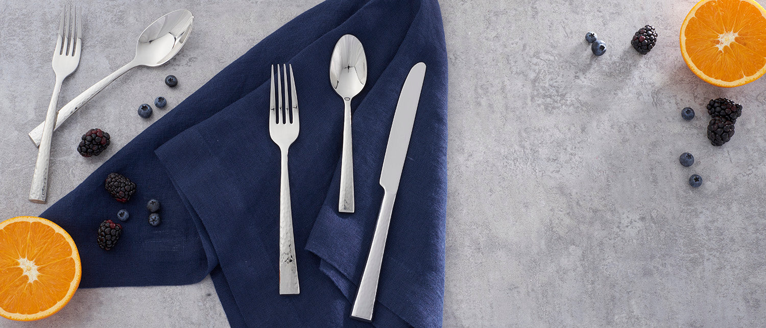 Oneida Cabria Hammered 20-Piece Stainless Steel Flatware Set