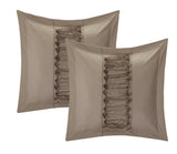 RUTH 8-PIECE COMFORTER SET QUEEN SIZE TAUPE