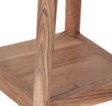 Porter Designs Portola Solid Acacia Wood Transitional End Table Natural 09-108-07-1012