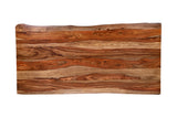 Porter Designs Manzanita Live Edge Solid Acacia Wood Natural Dining Table Brown 07-196-01-DT82HW-KIT