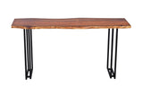 Porter Designs Manzanita Live Edge Solid Acacia Wood Natural Console Table Brown 05-196-10-5840U-KIT