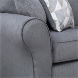 Porter Designs Savannah Soft Chenille Reversible Fabric Modern Sectional Gray 01-207C-10-1731-KIT