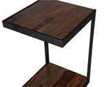Porter Designs Manzanita Live Edge Solid Acacia Wood Natural End Table Brown 05-196-12-2438H