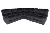Porter Designs Ramsey Leather-Look Sectional Transitional Reclining Sectional Gray 03-112C-23-6054-KIT