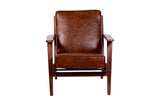 Porter Designs Corvallis Solid Sheesham Wood Modern Accent Chair Brown 02-108-06-0441