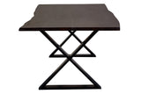 Porter Designs Manzanita Live Edge Solid Acacia Wood Natural Dining Table Gray 07-196-01-7030X-KIT