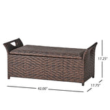 Wing Outdoor Storage Bench Noble House