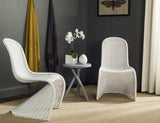 Safavieh - Set of 2 - Tana Side Chair Wicker White Rattan NC Coating SEA8009C-SET2 889048020320