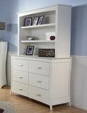 Pali Bookcase/Hutch White Solid Radiata Pine, Presswood 5555-WH