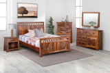 Porter Designs Kalispell Solid Sheesham Wood King Natural Bed Natural 04-116-17-PD101H-KIT