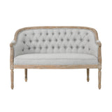 Faye Traditional Fabric Tufted Upholstered Loveseat