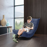 English Elm EE2624 100% Polyester, Steel Modern Commercial Grade Swivel Chair Blue, Black 100% Polyester, Steel