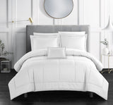 Jordyn White Queen 8pc Comforter Set
