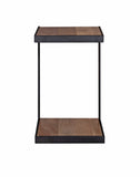 Porter Designs Manzanita Live Edge Solid Acacia Wood Natural End Table Natural 05-196-12-2418N