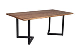 Porter Designs Manzanita Live Edge Solid Acacia Wood Natural Dining Table Natural 07-196-01-DT82NV-KIT