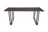 Porter Designs Manzanita Live Edge Solid Acacia Wood Natural Dining Table Gray 07-196-01-DT82MW-KIT
